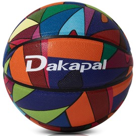 Dakapal Basketball #5 PU Moisture Wicking Waterproof Strong Impact Indoor Outdoor Basketball Youth Basketball Competition Training Practice Ball