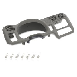 CROSSDESIGN Cluster Dash Radio Bezel Light Tan Double Din C8 Compatible with Chevy Blazer S10 GMC Jimmy Sonoma 1998-2004 Grey