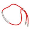 Dekeyus Pulsera de acero inoxidable 316 de nailon tejido cristal