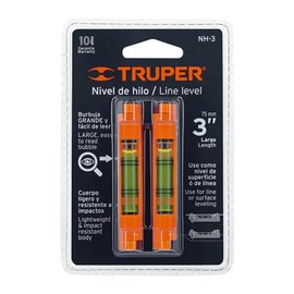 Truper NH-3, Niveles de hilo en blíster, surco en Y, 2 piezas                                                                                         
