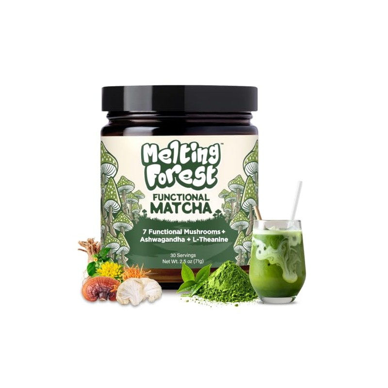 Mushroom Matcha Powder with 7 Functional Mushrooms