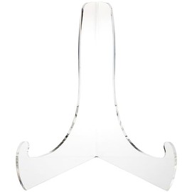 Plymor Clear Acrylic 60-Degree Angle Easel with Deep Support Ledges, 12" H x 10.625" W x 8.75" D (2 Pack)