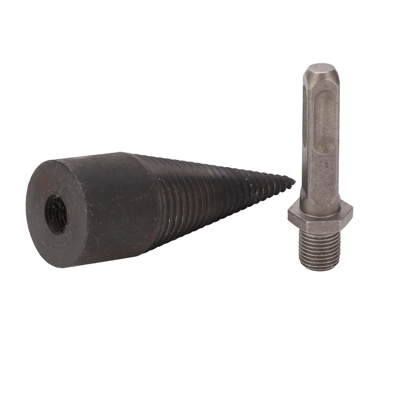 Wood Cone Punch Firewood Separation Detachable Round Shank Thread Drill