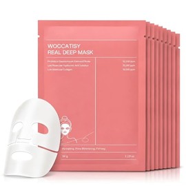 Mascarilla de Colágeno para Mujer - 8 Piezas - Mascarilla Hidrogel con Niacinamida - Hidratación Profunda 8h - Reduce Poros - Aporta Brillo y...      