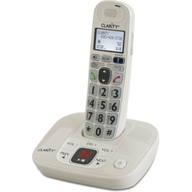 Clarity Phone D712, DECT 6.0 Cordless Landline Phone with Answering Machine, Big Button Amplified Phone, 30dB Sound Boost, T-Coil Hearing Aid Compatible