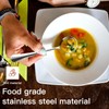 SDMAX 6 Pc Round Soup Spoons Stainless Steel Spoon for