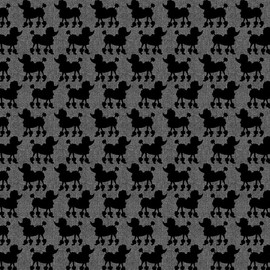 Timeless Treasures Fabrics Bonjour Parisian Poodles On Textured Ground Grey