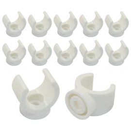 Seimneire 1/2 Inch PEX Clip U Pipe Hangers Clamps, White Plastic Tubing Holder Support Bracket Socket for PVC Water Pipes & Hoses - 50Pcs