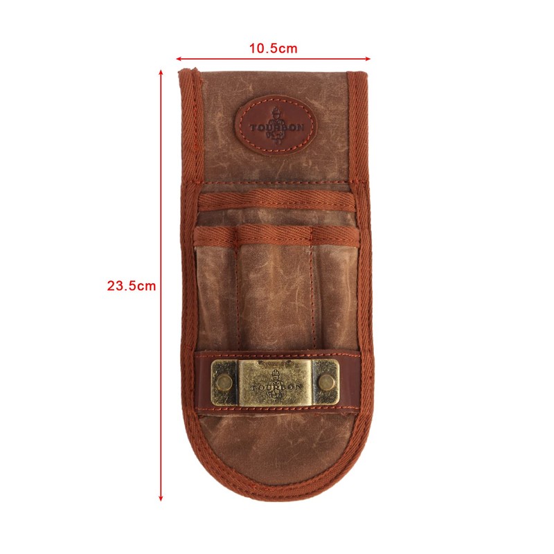 TOURBON Wax Canvas and Leather Tool Belt Holster with Tape