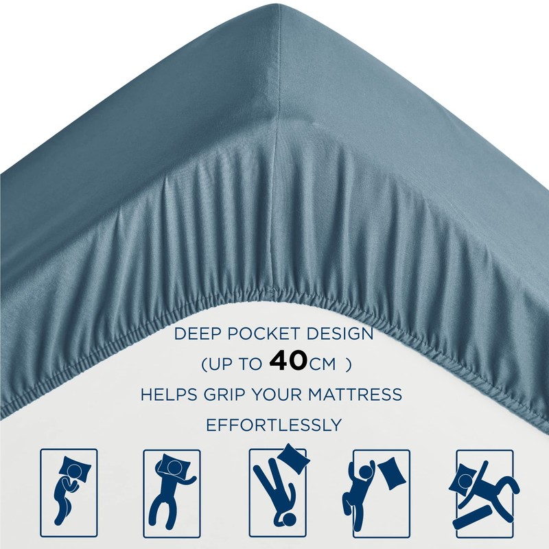 Bedsure Super King Fitted Sheet - Bed Sheets Extra Deep