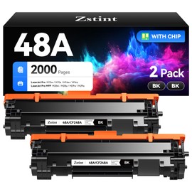 48A Black Toner Cartridge 2-Pack High Yield with Chip Replacement for HP 48A CF248A Compatible for HP Laserjet Pro MFP M28a M28w M29a M29w M15a M15w M16a M16w M30w M31w M15 M16 M28 M29 Series Printer