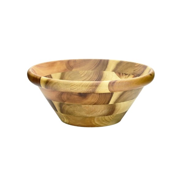 スワンソン商事 サラダボウル 木製 アカシア ナチュラル 直径20.5×高さ8.0cm 木製の温かみ 食卓に馴染むおしゃれなデザイン SB-200AN