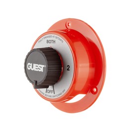 Seachoice Battery Select Switch, 4 Positions 1/2/Both/Off, 5-1/2 in. Dia. X 2-5/8 in. High