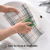 Leetaltree Green Plaid Placemats Set of 6 - Heat Resistant