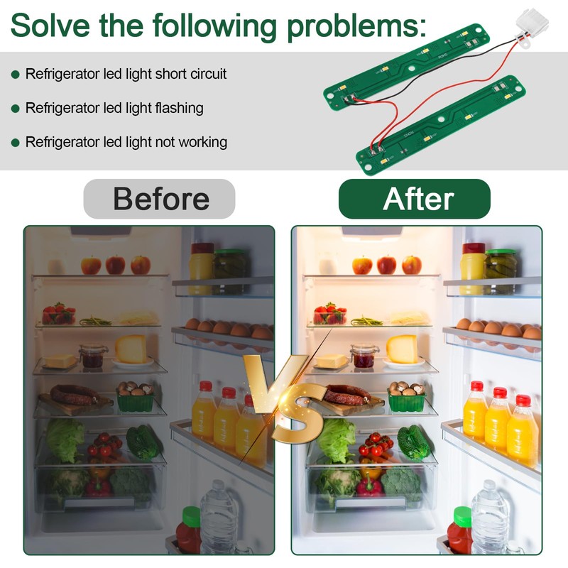 W11527432 W11042554 Refrigerator LED Light Module Replacement Whirlpool Maytag Amana