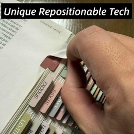 Repositionable Laminated Bible Tabs, Bible Stickers for Women and Men, Easy to Read and Apply Bible Journaling Tabs (Boho)