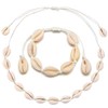 XBFOCNH Shell Necklace Bracelet Set, 2 Pieces Shell Necklace, Natural