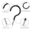 20 Pcs White Cup Hooks, Threaded Screw in Hooks for