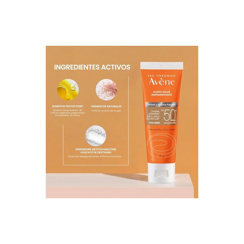 Avene Protector Solar Facial con Color FPS50+ Piel Mixta Tono