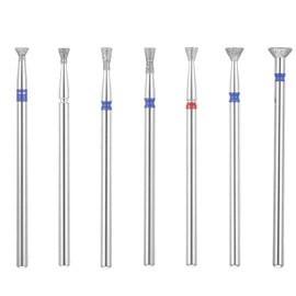 HJZHII 7 Pcs Nail Drill Bits, Cuticle Bit for Nails Drill Polishing Shank Drills Bits Rotary Advanced Safety Bit for Manicure Pedicure Cuticle Acrylic Nail Precisely Remove Refine Smooth Foot Hand