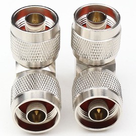 ANHAN N Type Connectors N Adapters N Type Coax Connector Walkie Talkie N adapters RF coaxial Cable Adapter (N Male to Male Right Angle)