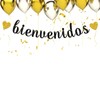 Maicaiffe Bienvenidos Banner - Spanish Welcome Theme Party Decor -