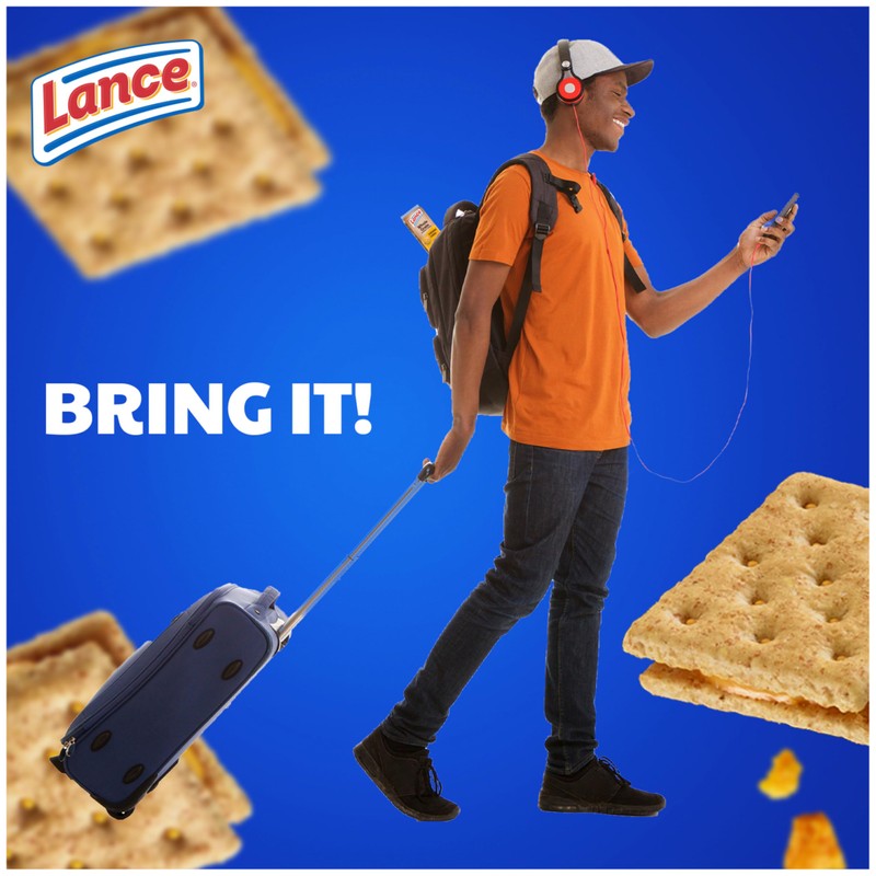 Lance Sandwich Crackers, Made with Whole Grain Crackers, Cheddar Cheese,