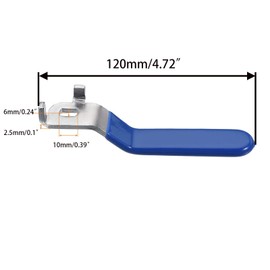 It Works Great 1pcs Blue Lever Handle for Ball Valve Total length 120mm,Hole Size 6x10mm,Hole Thickness 2.5mm(6x10x2.5mm)