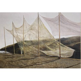 Andrew Wyeth "Pentecost '89" CUSTOM FRAMED Art Americana Rural Farm USA