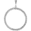 Sterling Silver 2 oz Pancho Villa Rope Bezel 47 mm