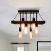 Farmhouse Semi Flush Mount Ceiling Light Fixture, Lights for Bedroom,