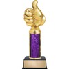 Crown Awards 11" Thumbs Up Purple Column Trophy - Customize