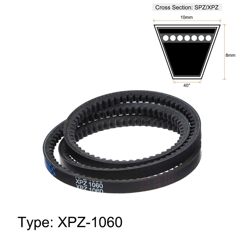 sourcing map XPZ1060 V-Belt Drive Belt 1060 mm Pitch Length