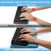 Computer Keyboard Stand Pad with Wrist Rest, Ergonomic Comfy Tilted