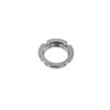 Locknut on steering bearing - chrome-plated - 4 grooves +