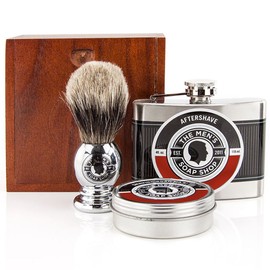 The Mens Soap Shop Alpha Smooth Shaving Set Sandlewood