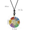 Orgone Metatron Cube Om Necklace, Chakra Crystal Stone for Healing