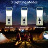 Camping Lamp Hand Cranked Solar Power Indicator LED IPX3 Waterproof