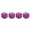 Set of 4 Shiny Purple Cube Valve Caps for Cars