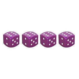 Set of 4 Shiny Purple Cube Valve Caps for Cars Lorries Motorcycle – Aluminium