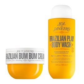 SOL DE JANEIRO Brazilian Bum Bum Cream and Brazilian 4 Play Moisturizing Shower Cream Gel Body Wash Full Size Bundle