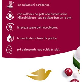 Dove Revitalize Gel de Baño, Cereza y Leche de Chía, 24 Hr MicroMoisture, sin Sulfatos ni Parabenos, 905 ml