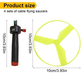 Tomedeks 4 Sätze Battat Propellerspiel Mit 4 Griffen Und 8 Propeller, Motorikspielzeug Flugspiel, Spielzeug Für Kinder Ab 3 Jahren,Ballspiel Kinder,Spiele Draußen Kinder(10Cm)