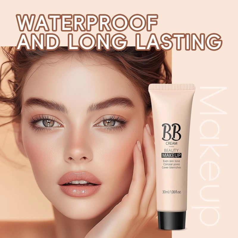 Waterproof BB Cream Foundation For Even Skin Tone, Long Lasting