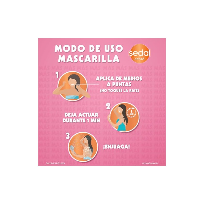 Sedal Tratamiento Hialurónico Regeneración Mascarilla Capilar Hidratante 300 ml