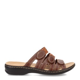 Clarks womens Leisa Cacti Slide Sandal, Brown/Multi, 7 US