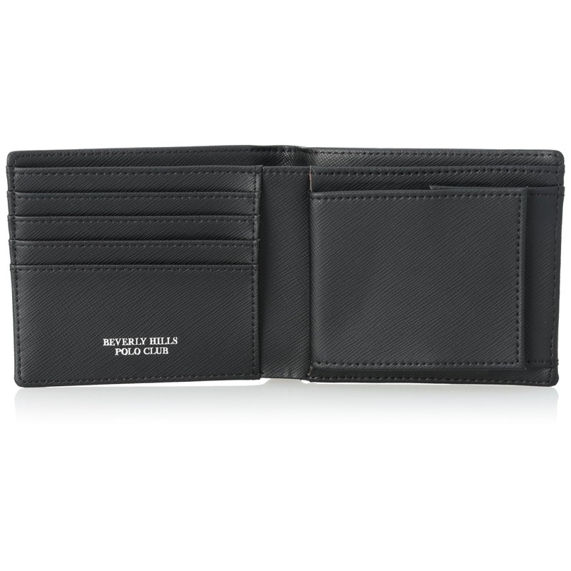 Beverly Hills Polo Club Bi-fold Wallet (Carbon Pattern), Black, Black