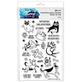 Simon Hurley Create. Clear Stamps 6"X9"-Hot Diggity Dog