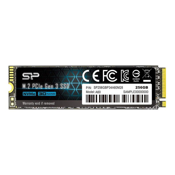シリコンパワー SSD 256GB 3D NAND M.2 2280 PCIe3.0×4 NVMe1.3 P34A60シリーズ 5年保証 SP256GBP34A60M28