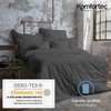 Komfortec Bed Linen Set, microfibre, Charcoal, 155x220 + 1x 40x80